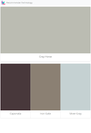 Let's take a closer look at you can use this paint color for interiors or exteriors. Gray Horse Caponata Iron Gate Silver Gray Silver Grey Paint Exterior House Color House Colors