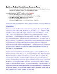 However, in a paper designed around a case study, it is common to combine a description of the results with the discussion about their implications. Guide To Writing Your Primary Research Paper Introduction The