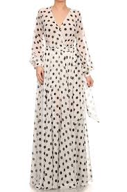 Black And White Polka Dot Maxi Dress D2757l 2 Vestidos De Lunares Ropa Ropa Casual