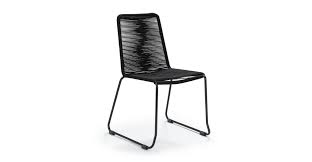 If Athleisure Was A Chair Built On A Solid Metal Frame The Como Is Strapping Literally Blac Black Dining Chairs Dining Chairs Modern Outdoor Dining Chairs