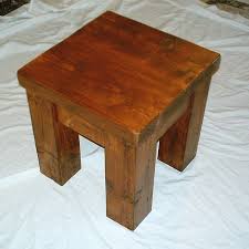 Side table cedar wood root live edge hairpin leg stool chair welland. New Hand Made Rustic Solid Wood Stool Or Side T Folksy