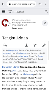 Find your friends on facebook. Jay Jay Denis On Twitter After Tengku Adnan Was Named Today As Receiving Rm1 Million I Searched His Name On Google This Is What His Wikipedia Page Showed It Says Tengku Adnan