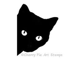 Black Cat Rubber Stamp Silhouette Cat Face Cling Rubber Stamp By Cherry Pie Art Stamps 猫のキルト シルエットアート 猫 アイコン