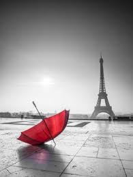 Black And White Pictures With Red Umbrella Red Umbrella With Eiffel Tower Black And White Print On Canvas And Paint Over The Umbrella Red Umbrella Umbrella Painting Red Photography