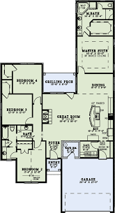 Plan 60649nd European House Plan With Safe Room Safe Room European House Plan Ranch House Plans