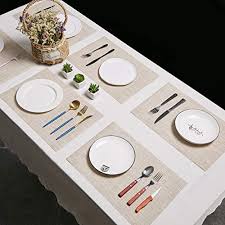 Rated 4.5 out of 5 stars. Dolopl Placemats Placemat Dinner Mats Set Of 6 Beige Table Mats 100 Waterproof Easy To Clean Wipeable Washable Modern Outdoor Placemats For Dining Kitchen Spring Summer Easter Decor Pricepulse