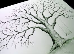 Artistic Bird On Tree Drawing 30 Beautiful Tree Drawings And Creative Art Ideas From Top Artists Oak Tree Drawings Tree Art Guest Book Tree