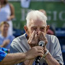 PHOTOS: Historian John Appleyard gets ball rolling at Blue Wahoos game