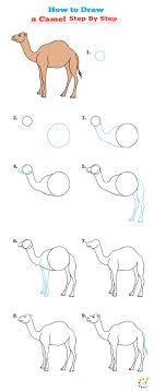 Draw 4 lines for the leg from the big circle. How To Draw A Camel Archives How To Draw