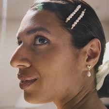 Alyssa Freshwater Pearl Hair Slide Short By Kiri & Belle