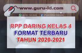 Download Rpp Daring Kelas 4 Format Selembar 2021 Info Pendidikan Terbaru
