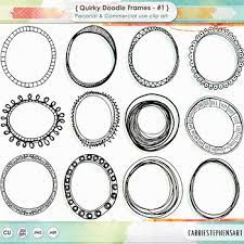 Quirky Doodle Frames Oval Round Labels Png Clipart Cornici Disegno Arte Etichetta Vino