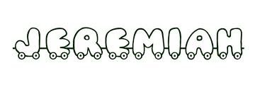Bible coloring pages for kids. Coloring Page First Name Jeremiah