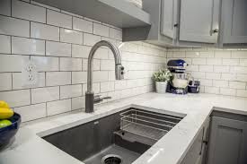 French country off white kitchen cabinets. Brite White Subway Tile 3x6 Classic French Gray Shaker Cabinets Msi Carrara Grigio Quartz Blanco Son Kitchen Renovation Kitchen Inspirations Kitchen Remodel