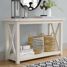 Alexander 48 Console Table Reviews Birch Lane In 2020 Farmhouse Console Table White Console Table Wood Console Table