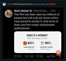 Please don't go to Rotten Tomatoes and review bomb Matt Walsh's movie. He  worked really hard in it and it would be a shame if that happened.😉 :  r/TheRightCantMeme