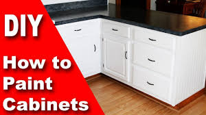 Be sure to read all of the information that comes with the paint sprayer and follow the once you have the cabinets primed, continue to paint with your paint color each time putting on a thin, even coat. How To Paint Kitchen Cabinets White Diy Youtube