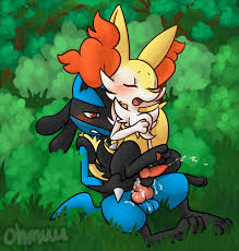 Post 1347652: Braixen Lucario Ohmuu Porkyman