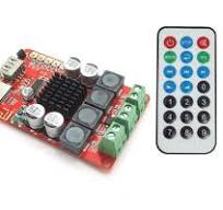 DollaTek TPA3116 Cyfrowa karta wzmacniacza mocy Bluetooth 2 x 50 W z  pilotem zdalnego sterowania, obs?uga radia FM/karta TF/nagrywanie USB 8~26  V DC ...