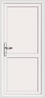 White upvc door and frame. White Back Door