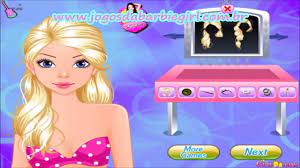 Você está jogando vestir barbie jogo. Jogo De Cabelo E Maquiagem Da Barbie
