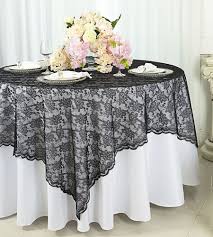 72 Square Lace Table Overlays Black 90739 1pc Pk Black Lace Table Black Lace Wedding Decor Lace Tablecloth Wedding