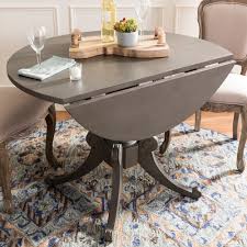 Kotpop folding dining table, drop leaf folding extension dinning table for kitchen, farmhouse room, space saving table with 2 storage racks and 2 wheels, natural. Safavieh Forest Grey Wash Drop Leaf Dining Table 43 3 X 43 3