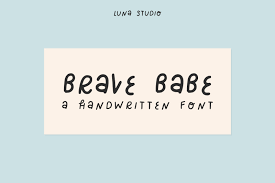 Hand drawn & handmade fonts. Brave Babe Handwritten Font In Fonts On Yellow Images Creative Store