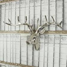 Check out our living room deer selection for the very best in unique or custom, handmade pieces from our shops. Silver Metal Wall Hanging Mounted Stag Deer Head Animal Display Living Room Gift Ebay