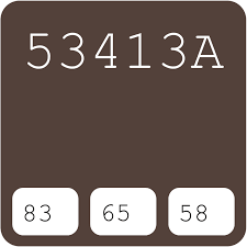 Coronado Paint 8653 Jeffs Java 53413a Hex Color Code