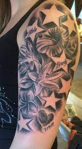 The only challenge that comes with it is fitting it into the sleeve tattoo, as it is a larger design compared to the others. Half Sleeve Star Tattoo Shoulder Tattoos For Women Sleeve Tattoos For Women Star Sleeve Tattoo