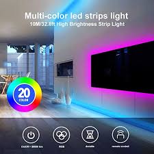 Daybetter 32 8 Ft Led Light Strip Kit With 44 Keys Ir Remote Daybetter led strip lights 32.8ft 5050 rgb leds color changing lights strip for bedroom, desk, home decoration, with remote and 12v power supply. daybetter 32 8 ft led light strip kit with 44 keys ir remote