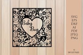 Freedesignfile is a great place to quickly find vector design elements and entire vector images, ready to be edited in illustrator. Baby Boy Frame Paper Cut Template Graphic By Diycuttingfiles Creative Fabrica