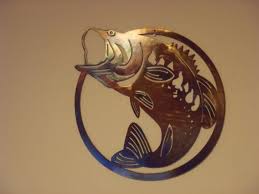 Largemouth Bass Heat Colored Metal Art Wall Decor By Tibi291 Custom Metal Art Metal Art Projects Metal Art
