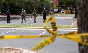 Three people were shot dead on sunday in austin , texas as the manhunt continues for the gunman who fled the scene. W4 Vqt Zbyqom