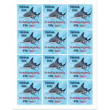 Use an all in one printable party pack and some inspiration to throw your child his best party yet! Shark Birthday Party Favor Tag By That Party Chick Shark Reef