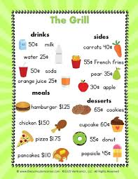 For budgeting or otherwise, every good consumer need to understand the difference between needs and. Menu Math Lesson Plan For Grades 1 3 Money Math Worksheets Money Math Math Lesson Plans