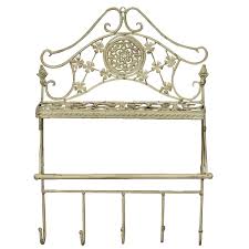 Garderobe Eisen Regal Wandregal Wandgarderobe Garten Regal Antik Stil Creme Weiss In 2020 Dekor Wandgarderobe Wandregal