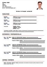 Curriculum Vitae Classique Word Cv Classique Exemple Cv Modele Cv Gratuit