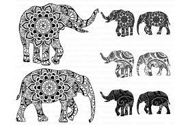 Download Elephant Svg Mandala Svg Elephant Mandala Svg Files By Doodle Cloud Studio Thehungryjpeg Com