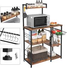 We did not find results for: Buy Vasagle Baker S Rack Coffee Station Microwave Oven Stand Kitchen Shelf With Wire Basket 6 S Hooks Utility Storage For Spices Pots And Pans Rustic Brown And Black Ukks35x Online In Turkey B07zfm72zs