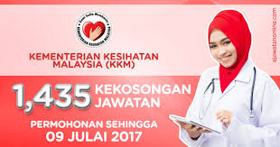 Perjawatan dibuka kepada warganegara malaysia yang berumur 18 tahun dan ke atas untuk mengisi jawatan kosong tarikh tutup : Kementerian Kesihatan Malaysia Kkm 1 435 Kekosongan 09 Julai 2017 Jawatan Kosong 2020