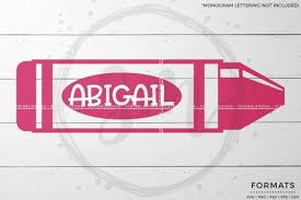 Free Svg School Crayon Monogram Frame Free Svg Files Houses Download