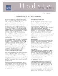 Sex Education in the U.S.: Policy and Politics