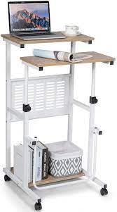 Vicco computertisch harm tisch bürotisch laptoptisch büro schreibtisch rollbar. Costway Laptoptisch Burotisch 2 In 1 Laptoptisch Schreibtisch Auf Rollen Stehtisch Hohenverstellbar Computertisch Pc Arbeitsstation Mit Fussstutze Online Kaufen Otto