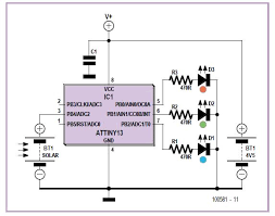 Here are controller of solar charger circuit diagram.when connecting a solar panel to a rechargeable battery, it is usually necessary to use a charge controller circuit to prevent the battery from overcharging. Rgb Solar Lamp Schematic Circuit Diagram