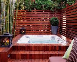Moderne Wohnideen Praktische Gestaltung Des Spa Bereiches Hot Tub Privacy Whirlpool Deck Hinterhof Terrassen Designs