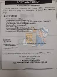 Sebelum anda melamar kerja di pt multimas nabati asahan / wilmar group serang sebaiknya anda mengetahui profil pt multi… Informasi Lowongan Kerja Sales Driver Lowongan Kerja Kudus Terbaru 2021