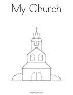 Adults art therapy coloring page of two cute owls. Church Coloring Page Twisty Noodle