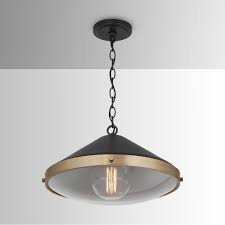 Black And Brass Glass Pendant Light Strick Bolton Rexha 1 Light Aged Brass Black Pendant In 2020 Track Lighting Fixtures Chandelier Ceiling Lights